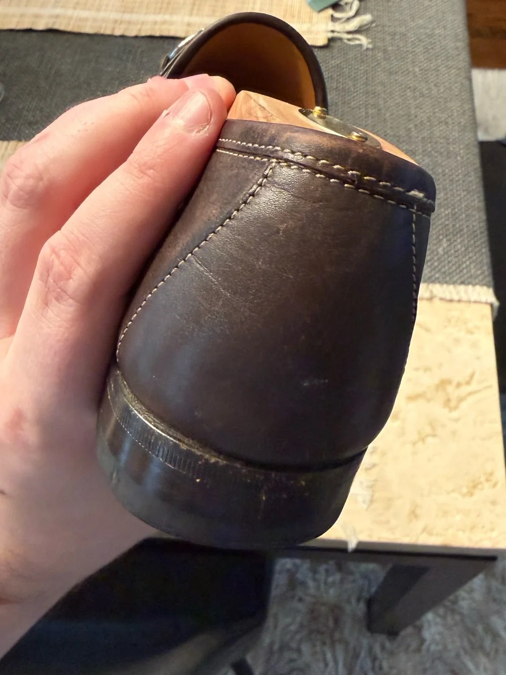 Gucci Brown Leather Horsebit Loafers 157440